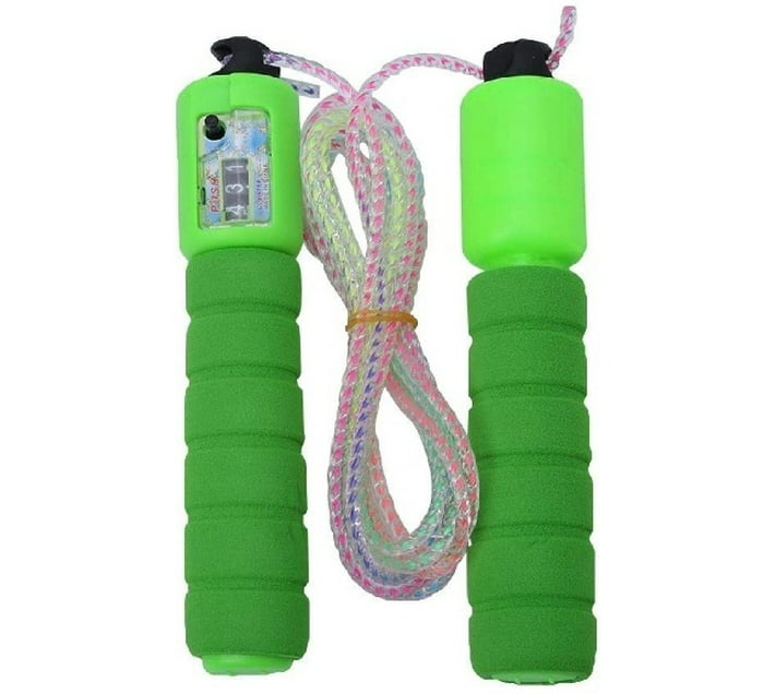 Skip Rope Weapon jiageng Skipping Rope with Skip Counter- Green Freestyle Skipping Rope ...