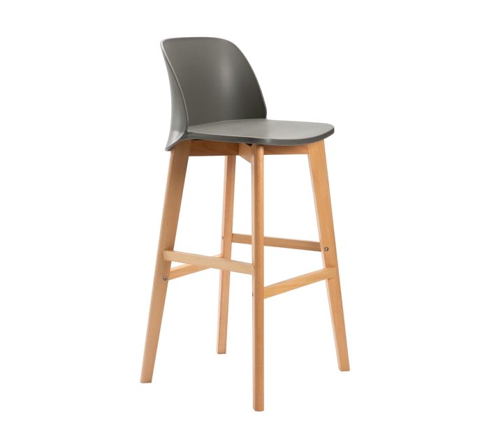 Someone’s in a Makro Zen Luxury Wooden Leg Barstool Dark Grey Mood
