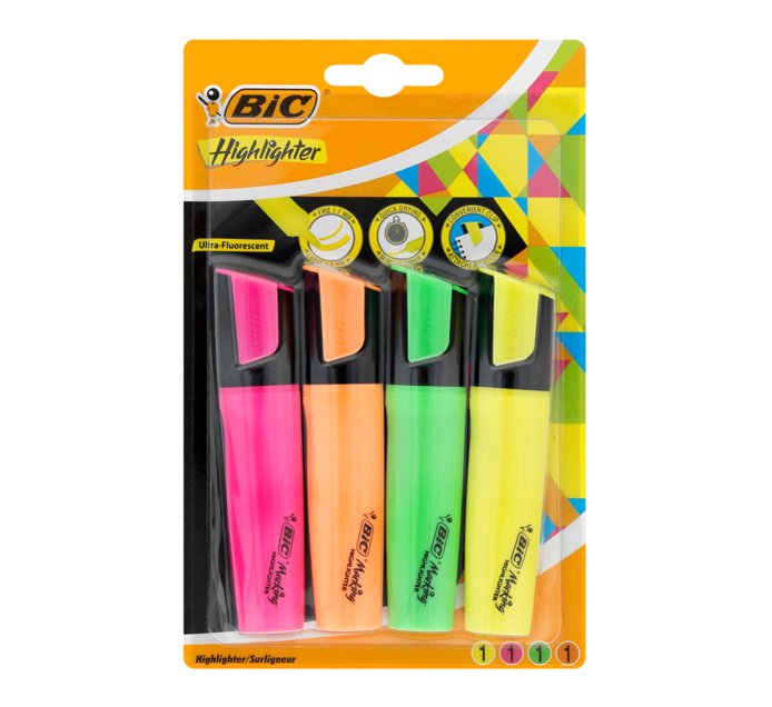 BIC Marking Highlighter (4 Pack) Makro