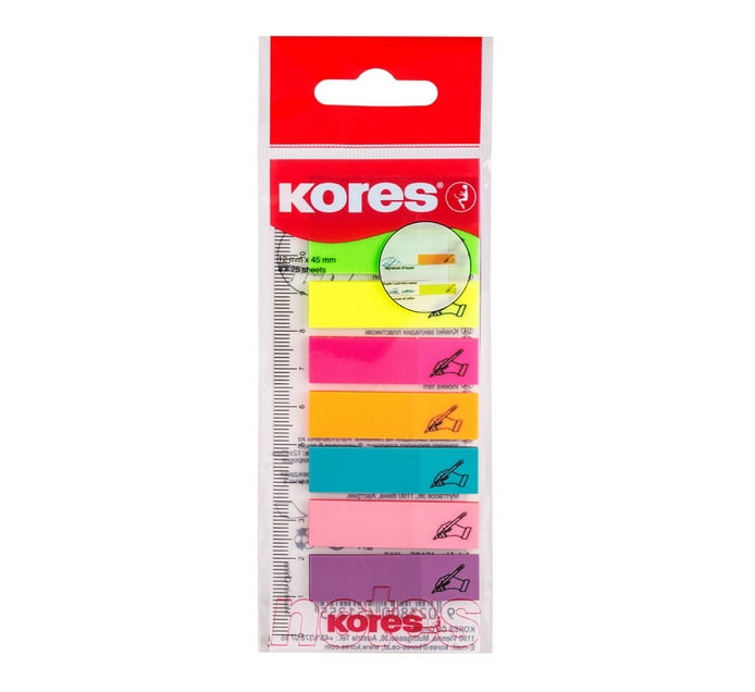 Kores Sticky Notes Buy Kores Sticky Notes 25 Sheets 8 Colours 12mm x 45mm Set of 25 Multi ...