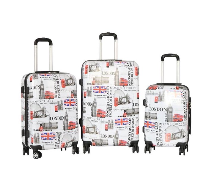 Someone’s in a Makro Hazlo 3 Piece ABS+PC Hard Luggage Trolley Bag Set
