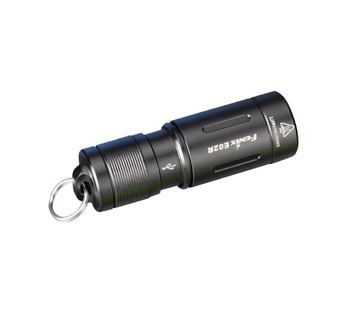 Fenix E02R Rechargeable Mini Keychain Torch Light Makro