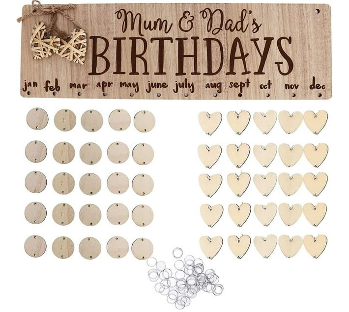 The Good Sport Decor DIY Wooden Birthday Calendar Reminder