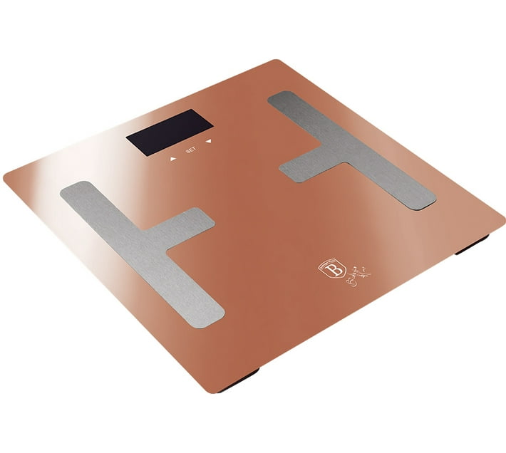 Berlinger Haus 150kg Smart Digital Body Fat Bathroom Scale - Rose Gold Digital Bathroom Weighing ...
