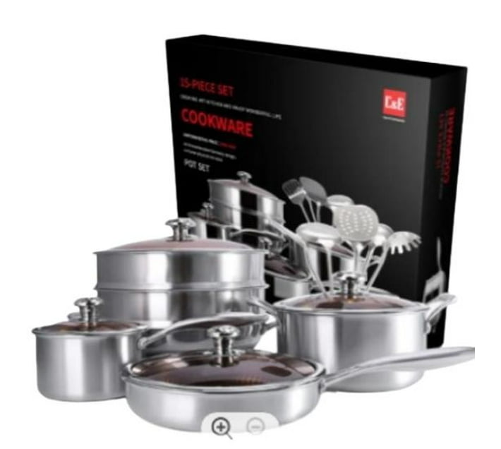 Someone’s in a Makro PSM 15PCS Stainless Steel Capsuled Bottom Cooking ...