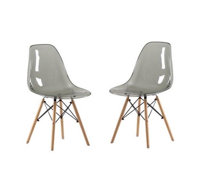 Someone’s in a Makro Smte 2 x Modern Grey Transparent Dining Wooden