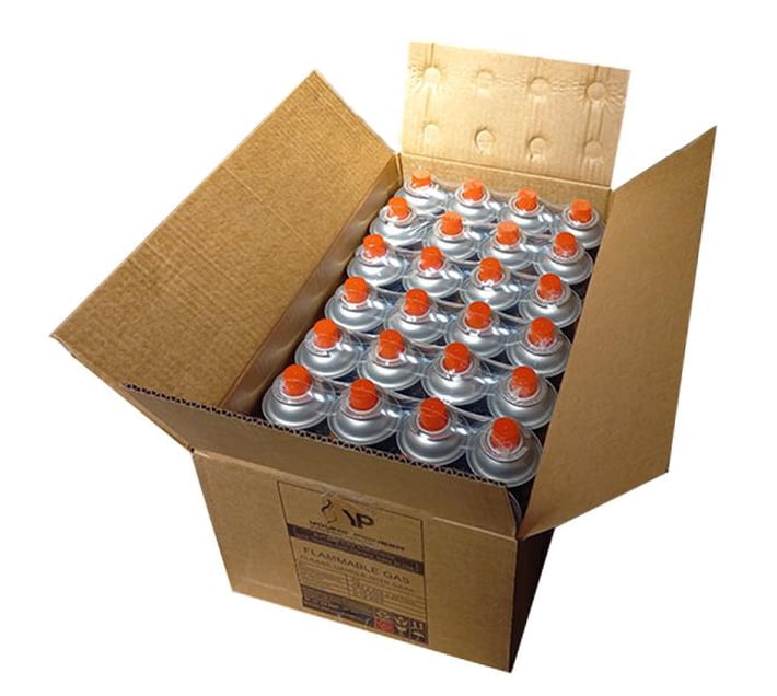 Young Pioneer Butane Gas Cartridge 220g in 28 Box pack Makro