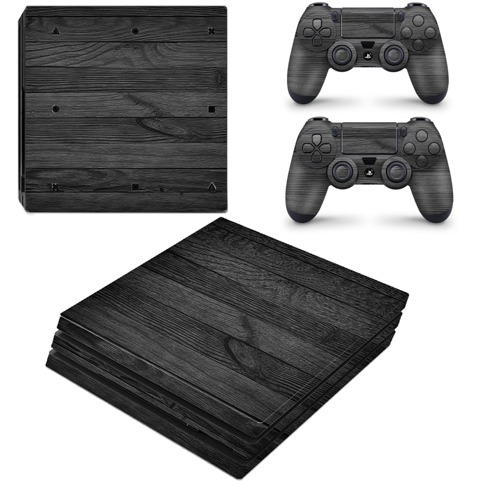 Someone’s In A Makro SkinNit Decal Skin For PS4 Pro: Black Wood Mood