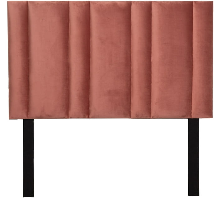 COMPLETE LIVING FURNITURE Mia Pink Velvet Headboard Double Bed Makro