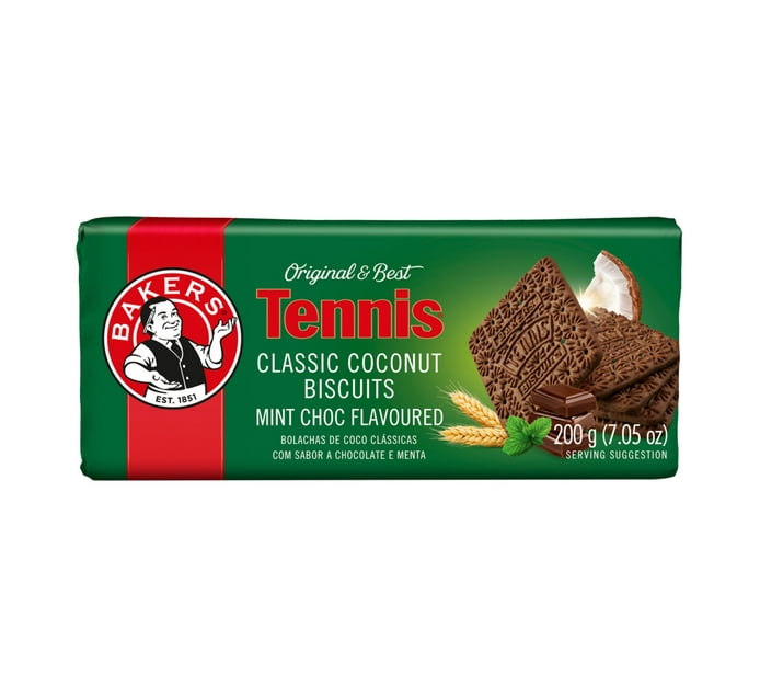 Bakers Tennis Biscuits Choc Mint (12 x 200g) Makro