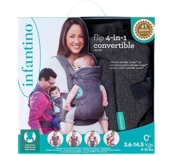 Infantino FLIP ADVANCED 4IN1 CONVERTIBLE CARRIER Baby Carrier (Grey