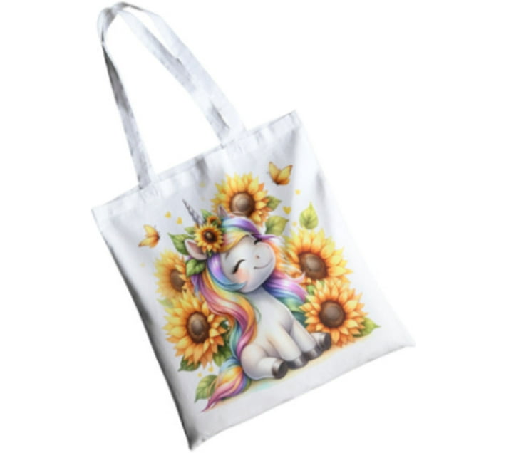 One Stop Gift Shop Cute Sunflower Unicorn Shopping Bag Shoulder Bag