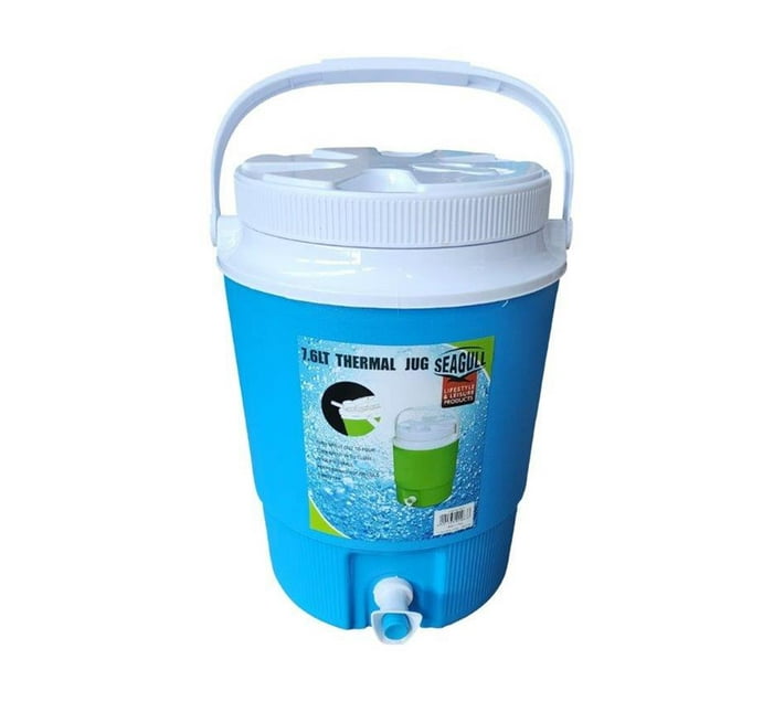 Seagull Thermal Jug with Spout & Tap Blue 7.6lt Makro