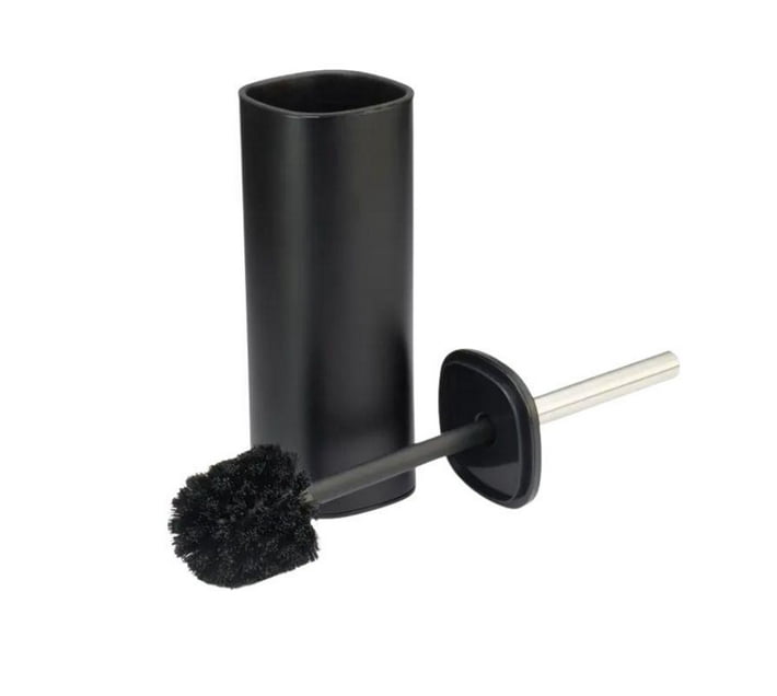 Toilet Brush Holder Set, Square, Black, Stainless Steel Inner Makro