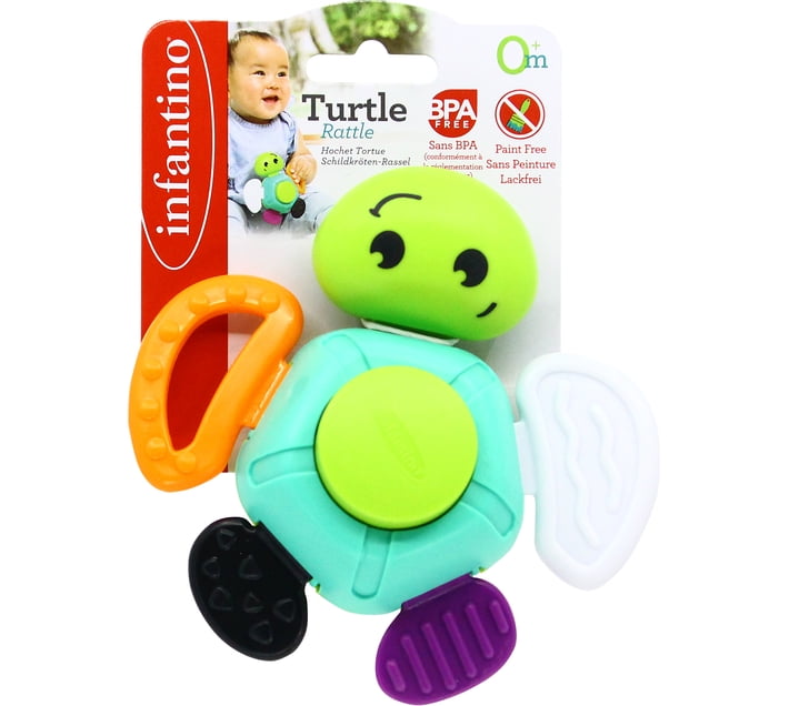 Infantino Turtle Rattle Baby Musical Toy (Multicolour) | Makro