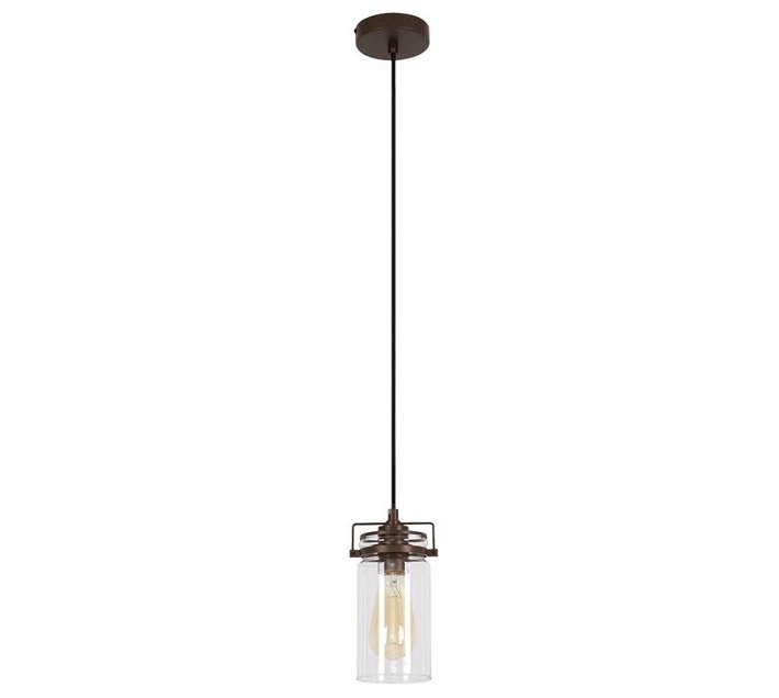 Zebbies Lighting - Linden 1 Light Antique Brown Pendant | Makro