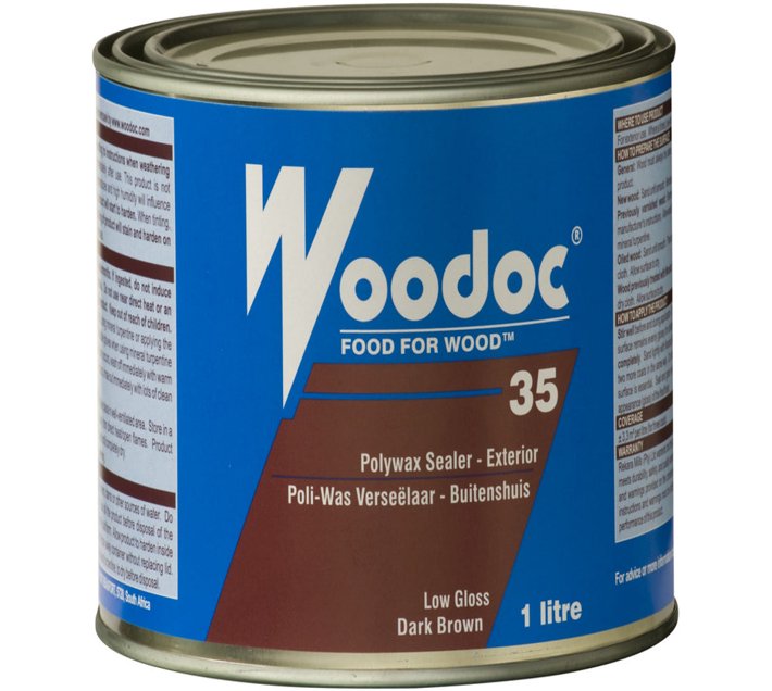 Woodoc 35 (Dark Brown) Low Gloss Wood Varnish (Alkyd 1 L) Makro