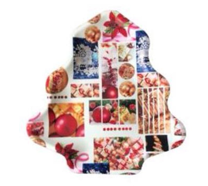 Someone’s in a Makro Plastic platter Tree Shaped Christmas Themed