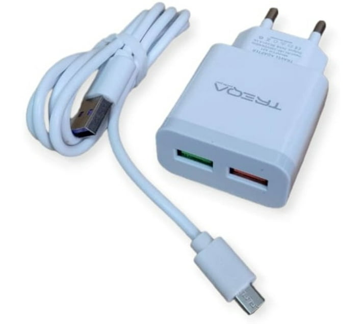 Treqa Treqa CH631 Dual USB Port Charger With Micro USB Cable CH631 USB
