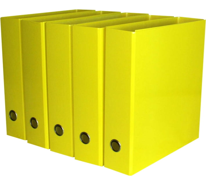 Buy Files A4 Laminated Board Lever Arch (Set of 10, Yellow) in Bulk ...